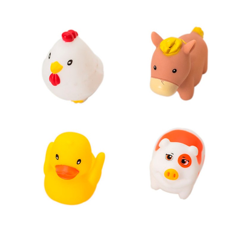 Conjunto de 4 Olmitos Brinquedos de Banho de Fazenda
