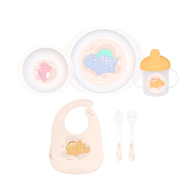 Vajilla para Bebé Saro Happy Dinos 6 Piezas