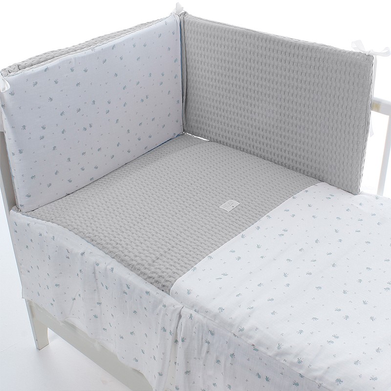 Colcha y Protector de Cuna 60 Uzturre Clea azul