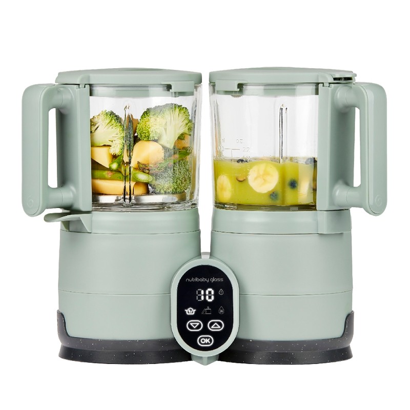 Nutribaby Glass Celadon Verde BABYMOOV Robô de Cozinha