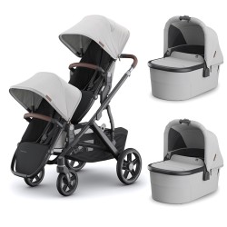 Carrinho de bebê duplo Uppababy Vista V3 savannah
