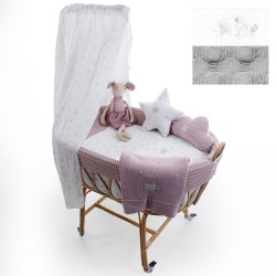 Uzturre Berço Mini Telma Rattan Cinza