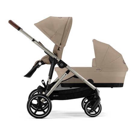 Carrinho CYBEX Gazelle S para Brothers bege amêndoa