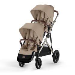 Carrinho CYBEX Gazelle S para Brothers bege amêndoa