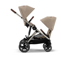 Carrinho CYBEX Gazelle S para Brothers bege amêndoa