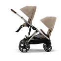 Carrinho CYBEX Gazelle S para Brothers bege amêndoa