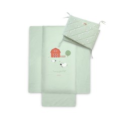 Bonjourbebe Funny Farm Pack Colcha e Protetor para Berço