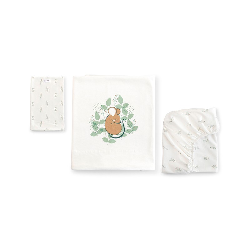 Conjunto de Lençóis de Berço 3p Bonjourbebe Spring Cottage