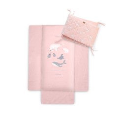 Bonjourbebe Polaris Rosa Pack Colcha y Protector para Cuna