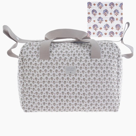 Bolso Maternal Uzturre Flora azul