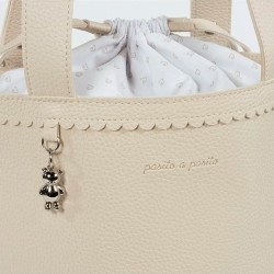 Bolsa Pasito a Pasito Bucket Icon crema