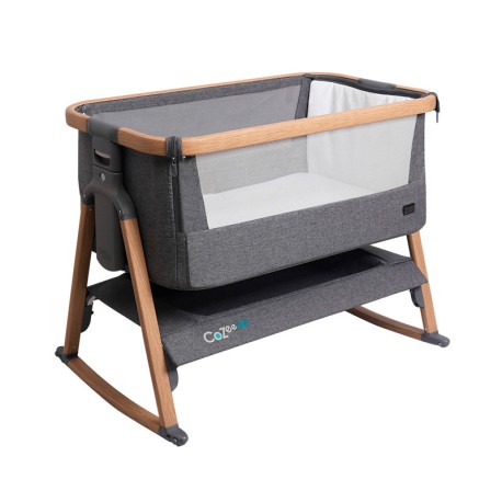 Berço mini Cozee Oak Tutti Bambini com co-sleeping de Olmitos carvão