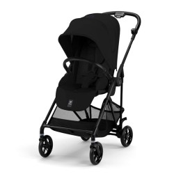 Carrinho de bebê preto mágico CYBEX Melio Carbon