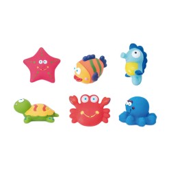 Conjunto de 6 Brinquedos de Banho Olmitos Animais Marinhos