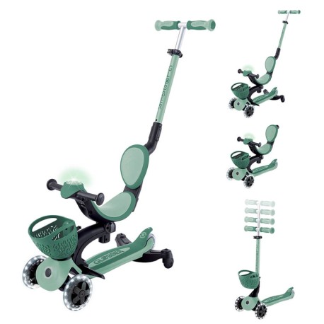Globber Go Up Baby Lights 360 Scooter Azeitona