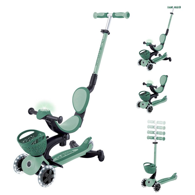 Globber Go Up Baby Lights 360 Scooter Azeitona