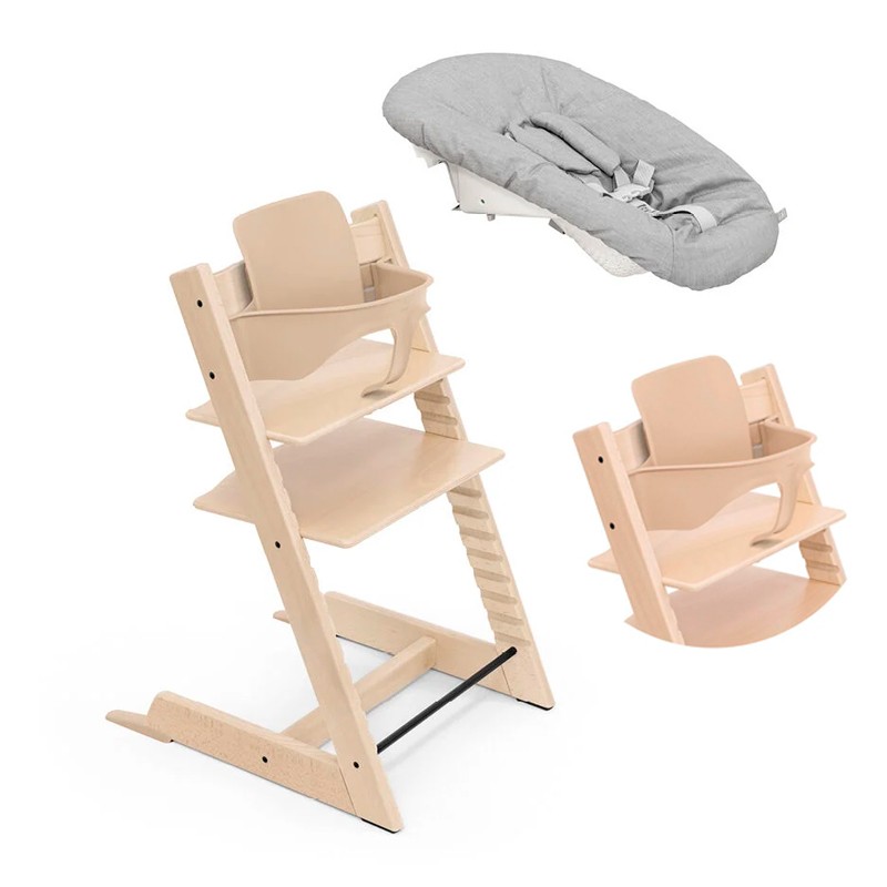 Pack Stokke Tripp Trapp 3 em 1 Cadeira Alta para Recém-nascidos