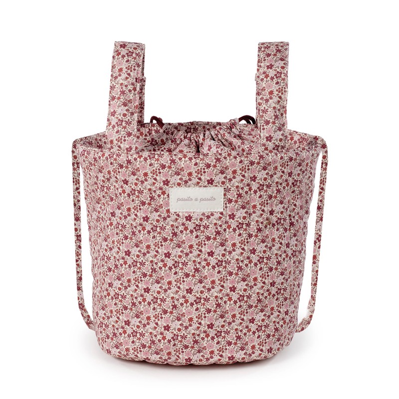 Bolsa Bucket Pasito a Pasito Cherry Flores
