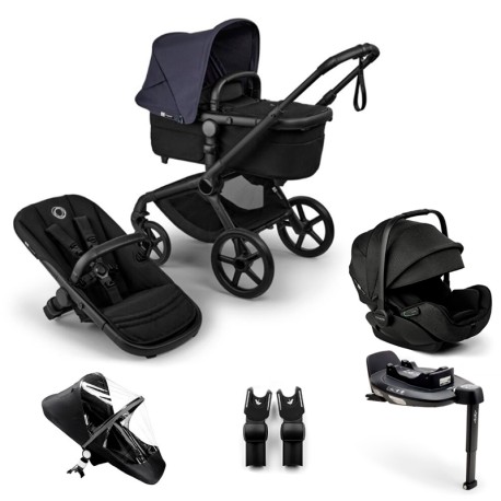 Bugaboo Fox 5 Renew Trio Preto Índigo Azul Preto