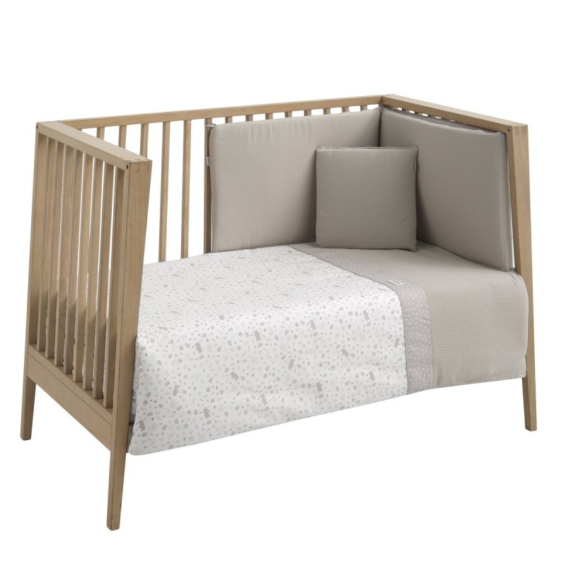 Conjunto 2 Pcs.F.Nordic Crib 60 abeto bege 100x140x3 cm