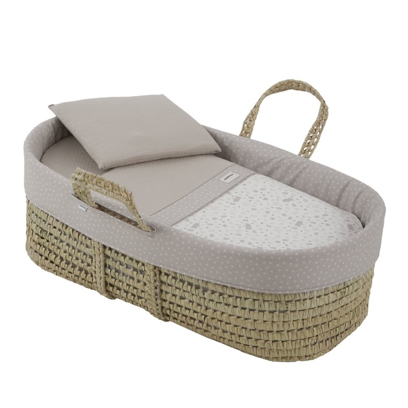 Conjunto de contrabaixo de palma almofadado Une fir beige 39X80X25 cm