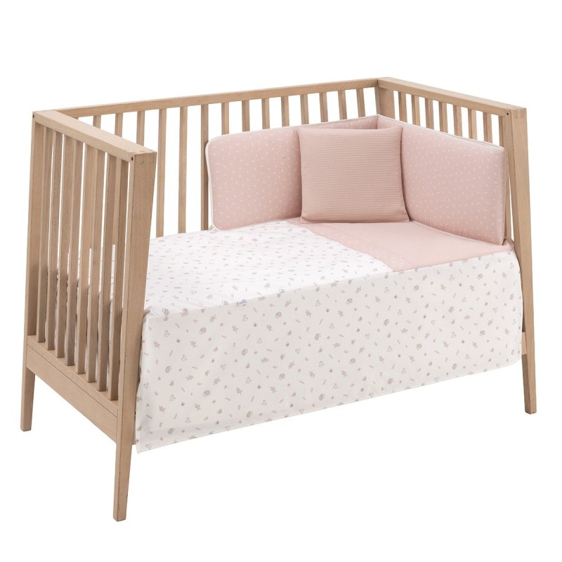 Jgo 2 Pcs.Colcha I-V. Cuna 60 Calma Rosa 60X120X3 Cm