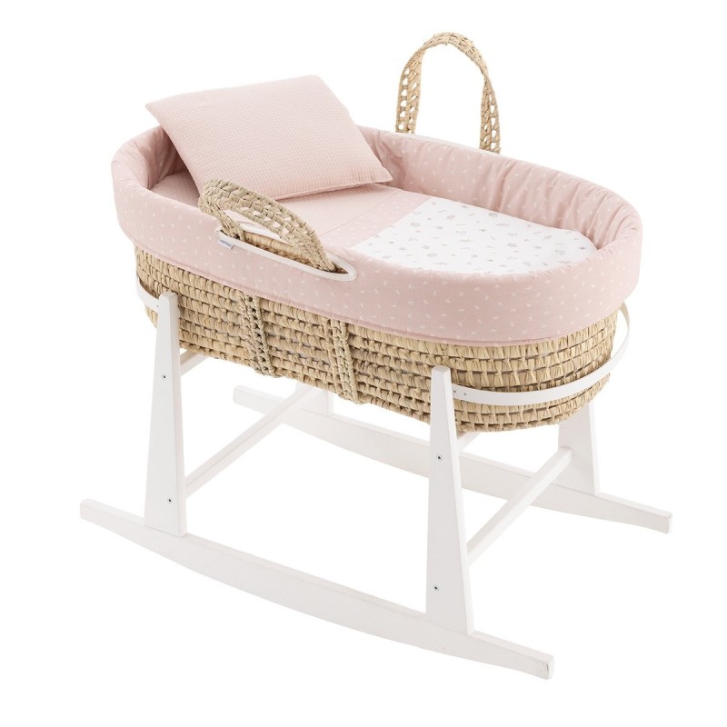 Moses Quilt Palma+Perna M.Bco Calma Pink/Bco 39x80X61 cm