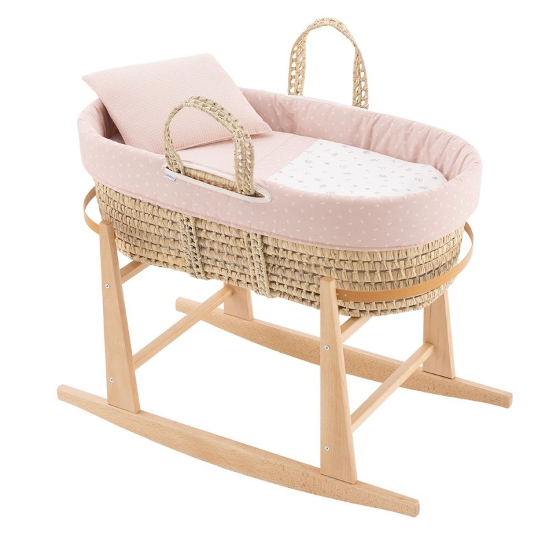 Moses Quilt Palma+Perna M.Nat Calma Pink/Natural 39X80X61 cm