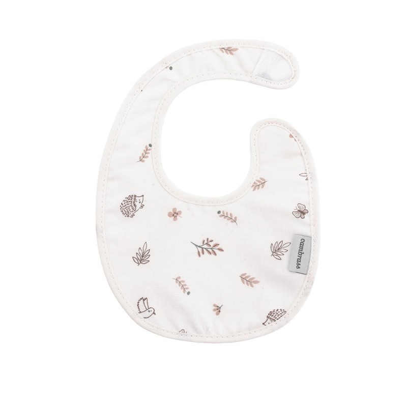 Babete redondo com velcro cor-de-rosa Calma 16X19x1 cm