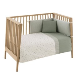 Conjunto de 2 Pcs.F.Nordic Crib 60 CAMBRASS Calma Green 100X140X3 cm