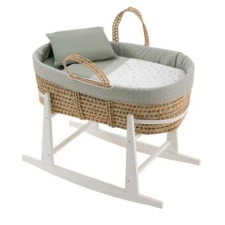 Moses Quilt Palma+Perna M.Bco CAMBRASS Calma Green/Bco 39X80X61 cm