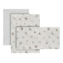 Folha do Berço 3 Peças (Berço 60) 60X120X1 cm CAMBRASS Calma Green