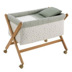 Minicuna Tijera Madera Cambrass Calma Verde/Natural 55X87X74 Cm
