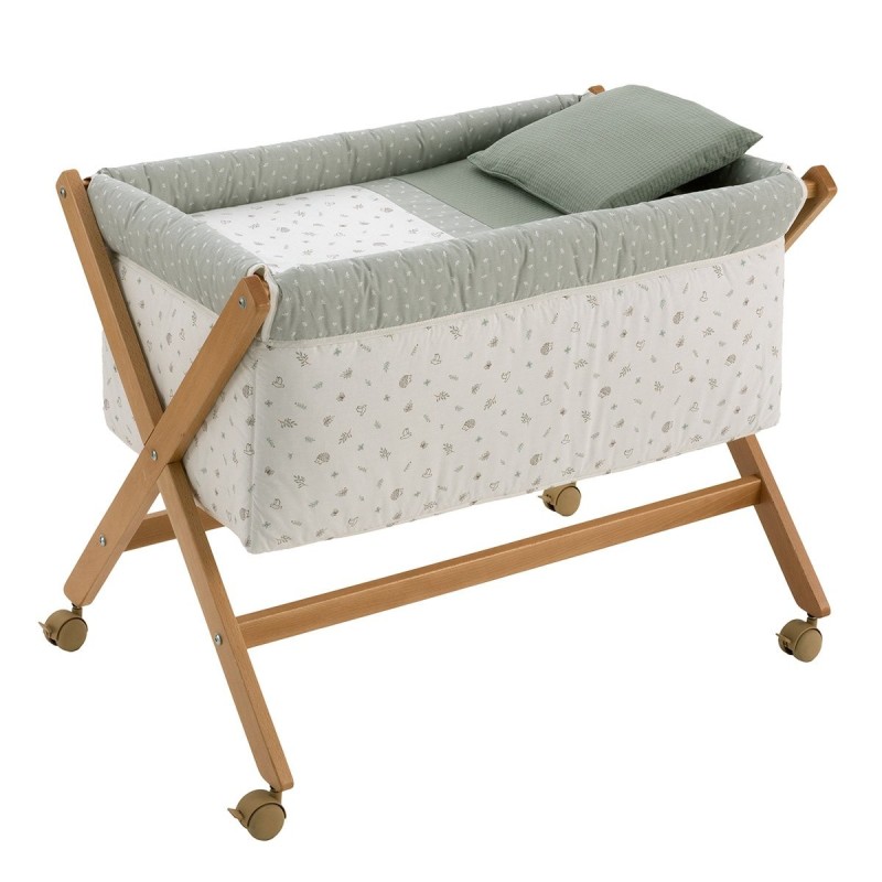 Calma CAMBRASS Tesoura de Madeira Mini Berço Verde/Natural 55X87X74 cm