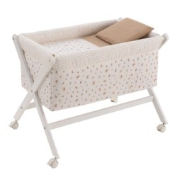 Minicuna Tijera Madera Cambrass Senda Beige/Bco 55X87X74 Cm