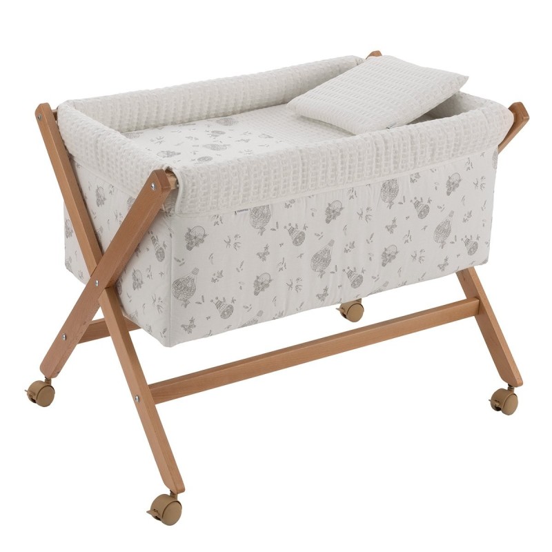 Minicuna Tijera Madera Cambrass Globe Crudo/Natural 55X87X74 Cm