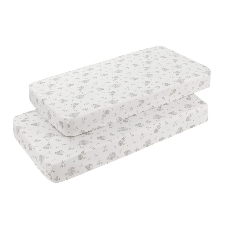 Lençol de berço com ajuste em pack de 60 unidades. 60X120X17 cm CAMBRASS Globe Raw