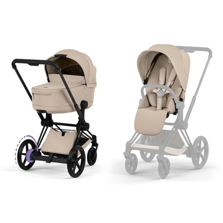 cybex e Priam 2026 Comfort Matt Black Cozy Beige