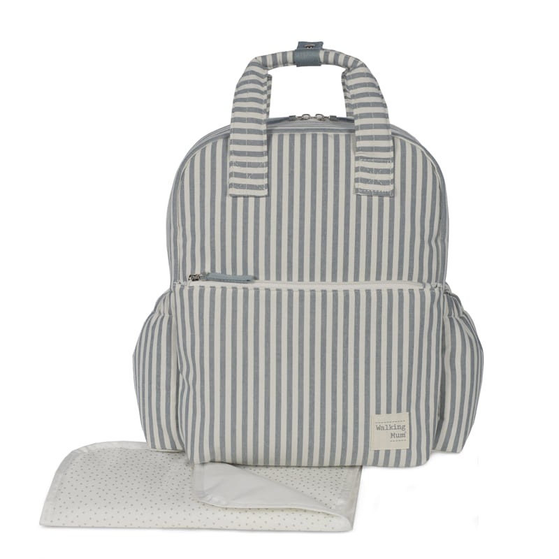 Mochila de Walking Mum às riscas de praline