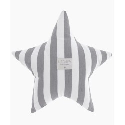 Almofada decorativa de antracite com riscas de estrela Uzturre