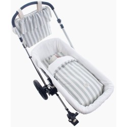 Uzturre Stripe Carrycot Bag Bag menta e bege