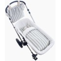 Uzturre Stripe Carrycot Bag Bag menta e bege