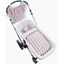 Saco de Capazo Uzturre Raya rosa empolvado y beige