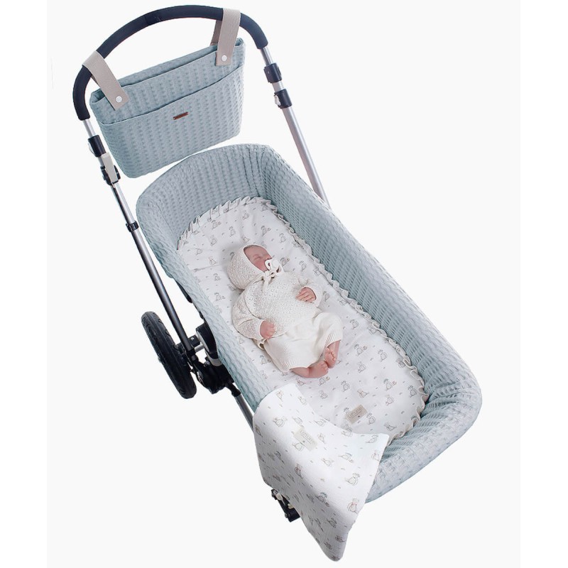 Carrycot + Lençol Ajustado de Musselina Uzturre Teddy